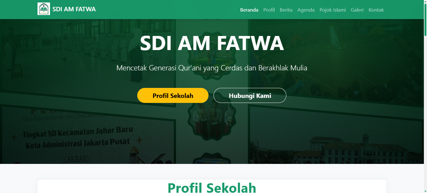 Preview proyek Website Profil Sekolah - SDI AM FATWA